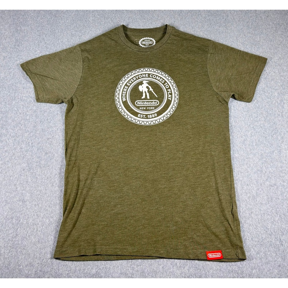 Nintendo New York Exclusive Zelda Shirt Large Everyone Comes To Play Green Link